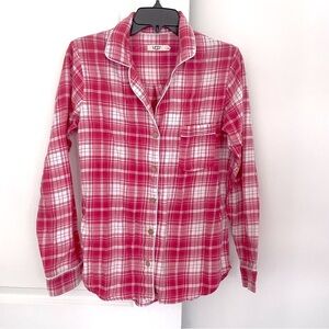 Ugg Button Down Pajama Top Pink Plaid Size S